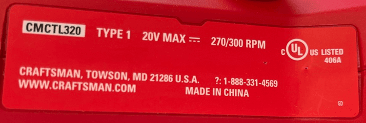 Recalled CRAFTSMAN® V20 Cordless Tillers/Cultivators (image 3 of 5)