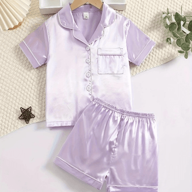 Recalled Children's Button-up Short-Sleeve/Shorts Two-Piece Pajama Sets (image 2 of 5)