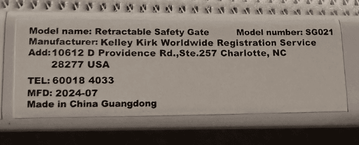 Recalled Retractable Safety Gates (image 4 of 5)