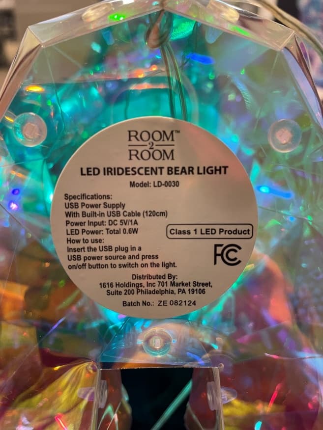 Recalled Room2Room LED Iridescent Bear Lights (image 2 of 2)
