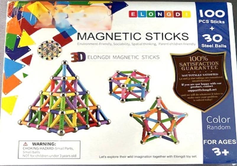 Recalled Elongdi Magnetic Building Sticks Sets (image 2 of 3)
