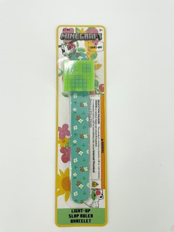 Recalled Minecraft Light-Up Slap Ruler Bracelets (image 3 of 4)