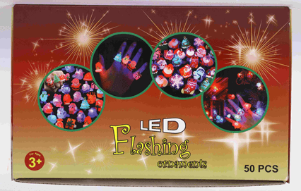 Recalled Coluans Christmas Light-Up Rings Party Favors (image 2 of 4)