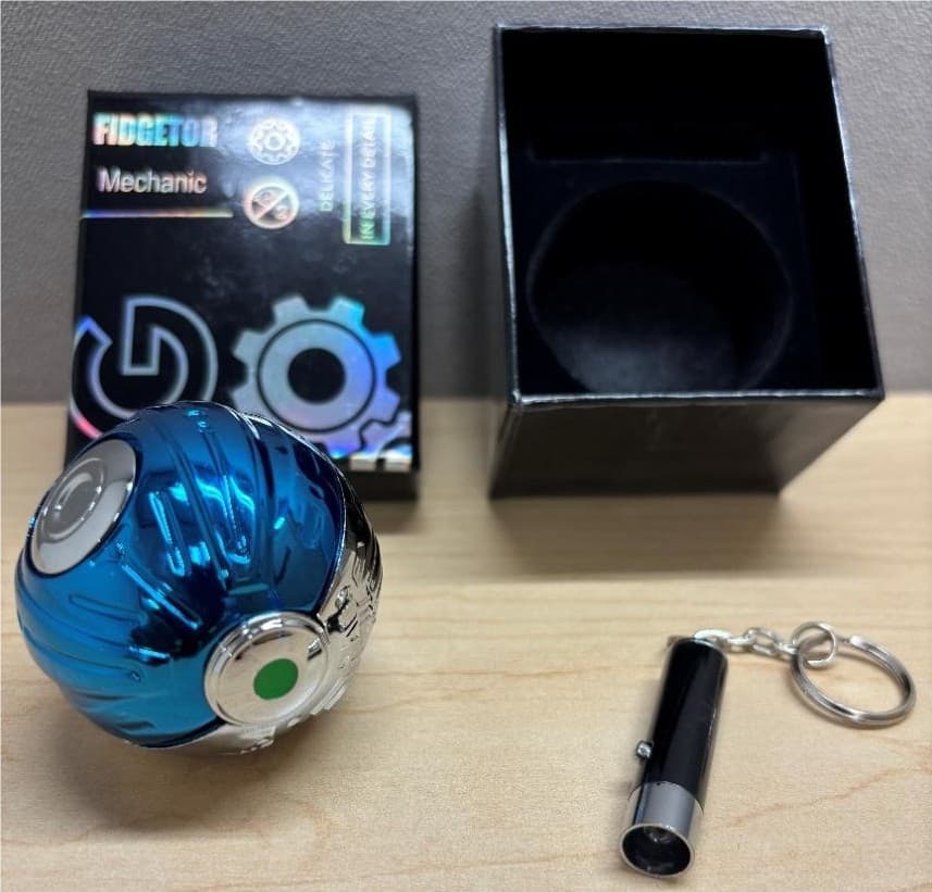 Recalled Anzmtosn Luminous Fidget Spinner Ball with Mini Flashlight