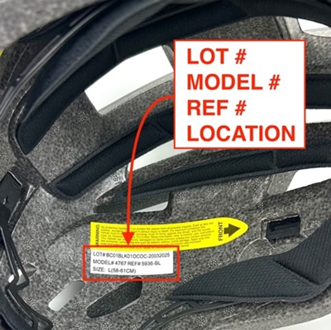 Recalled Concord 360 Degree Rechargeable Light-Up Bike Helmet (image 4 of 4)