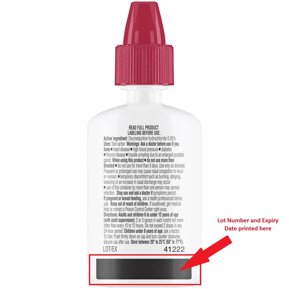 Recalled Travel Size Afrin® Original Nasal Spray 6 mL Bottles (image 2 of 2)