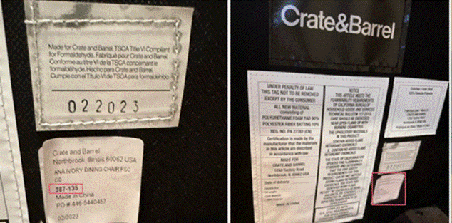Recalled Ana Dining Chair (image 2 of 2)