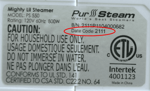 Recalled PurSteam Mighty Lil Steamers and PurSteam Elite Travel Steamers (image 4 of 4)