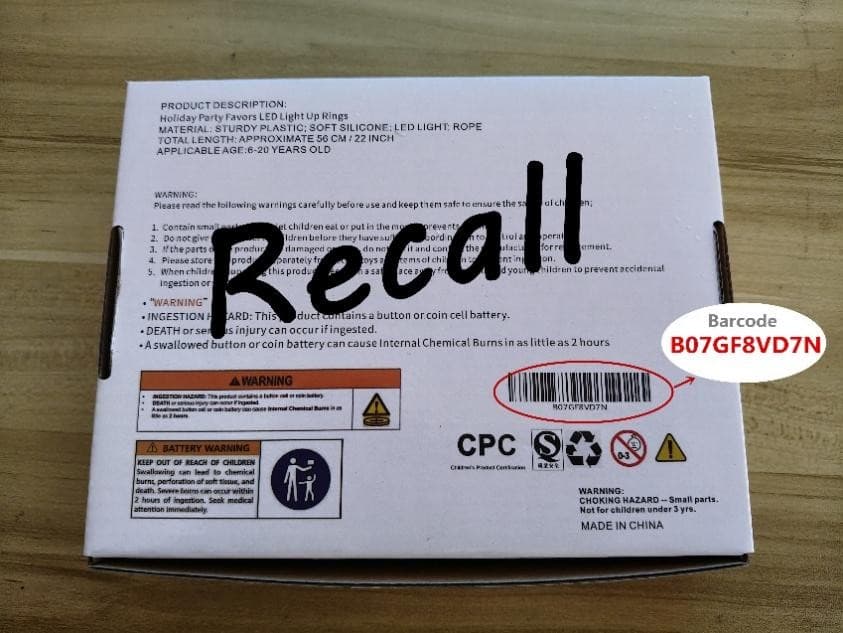 Recalled Gavoyeat Halloween Light-Up Rings Party Favors (image 3 of 3)