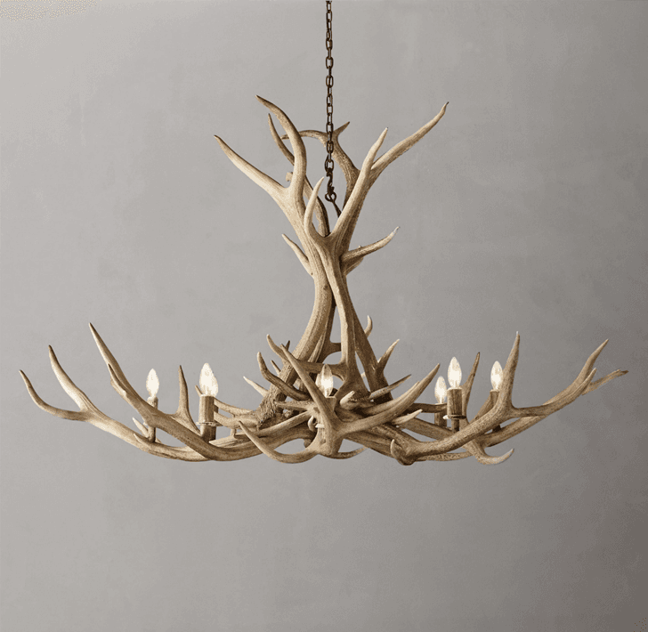 Recalled 48" and 60" Natural Antler Chandeliers (image 2 of 2)