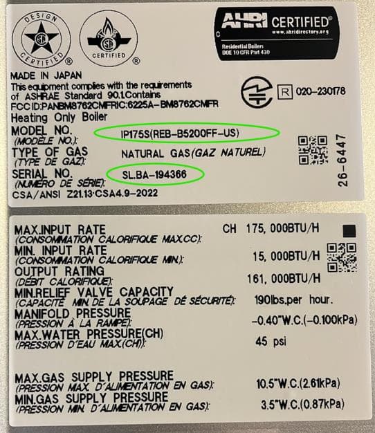 Recalled Rinnai i-Series Plus gas boilers (image 2 of 2)