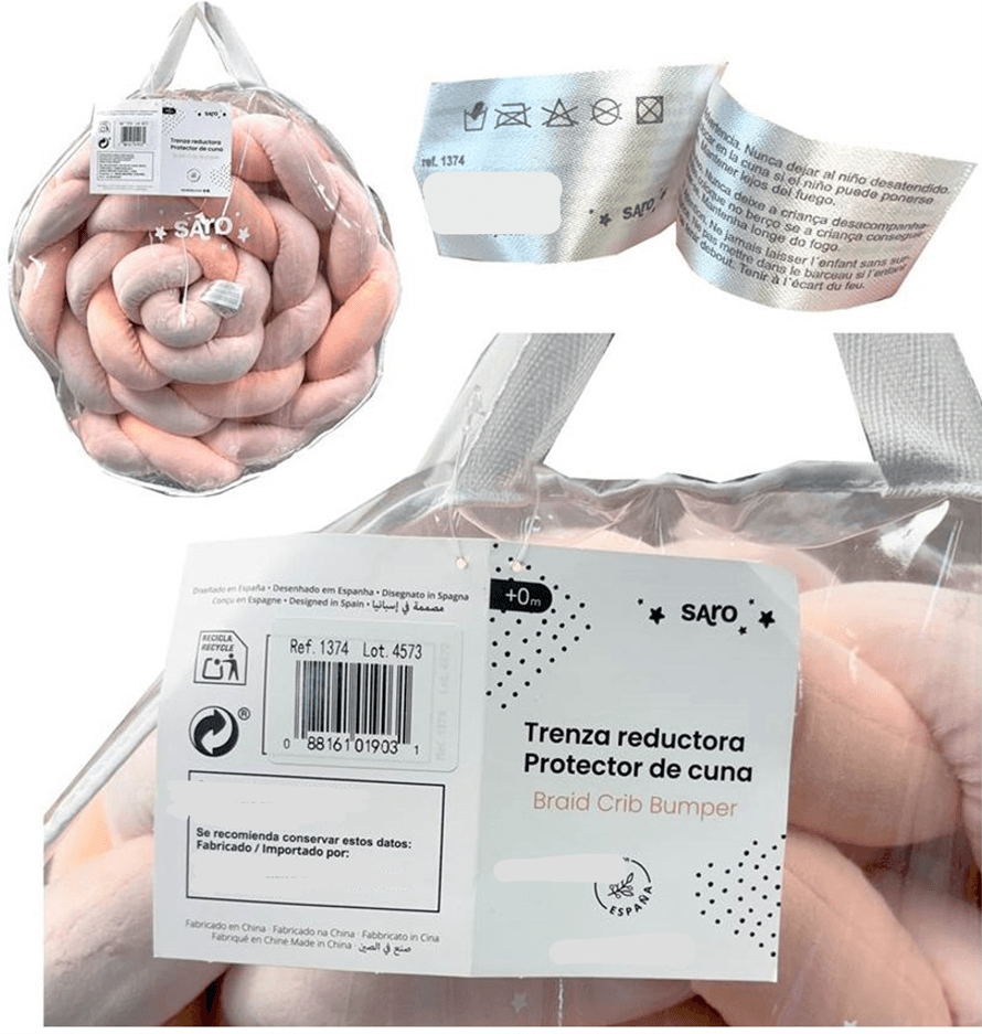 Recalled SARO Braided Crib Bumpers (image 2 of 2)
