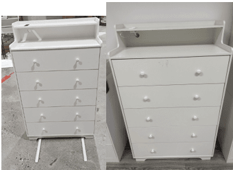 Recalled Furnulem 5-Drawer Dressers
