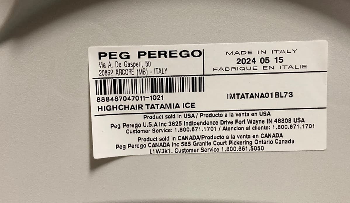 Recalled Peg Perego Tatamia 3-in-1 Recliner (image 4 of 4)