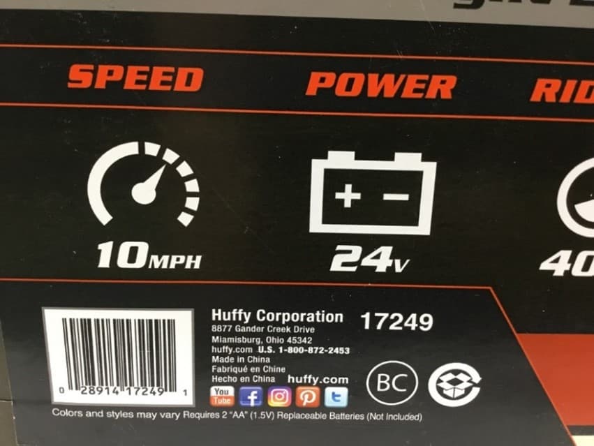Recalled Huffy Torex 24V Utility Terrain Vehicle (image 2 of 3)