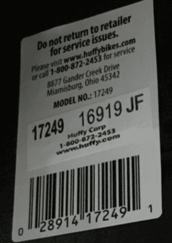 Recalled Huffy Torex 24V Utility Terrain Vehicle (image 3 of 3)
