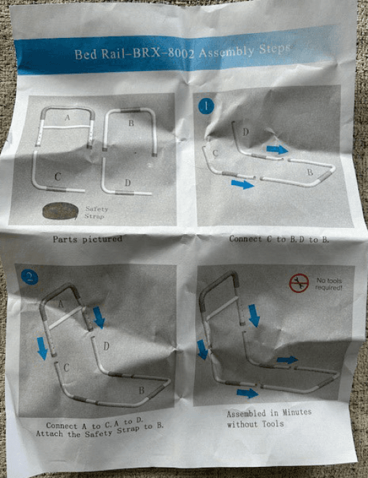 Recalled WeHwupe Adult Portable Bed Rails (image 3 of 4)