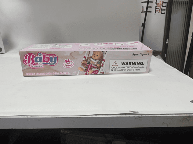 Recalled Baby Doll Playset package - side