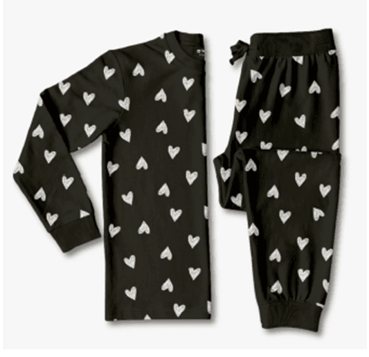 Recalled The Black Sheep Fam Kids' Unisex Jogger Pajama Sets (Hearts)