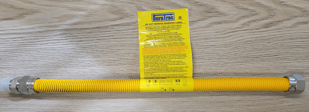 Recalled DuraTrac stainless steel gas connectors