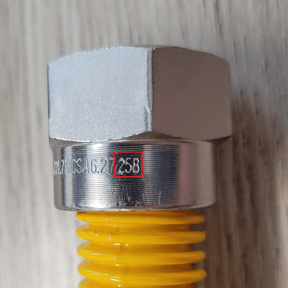 Recalled DuraTrac stainless steel gas connectors (image 3 of 4)