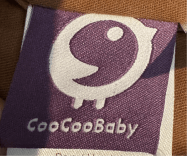 Sewn-in tag with "CooCooBaby"