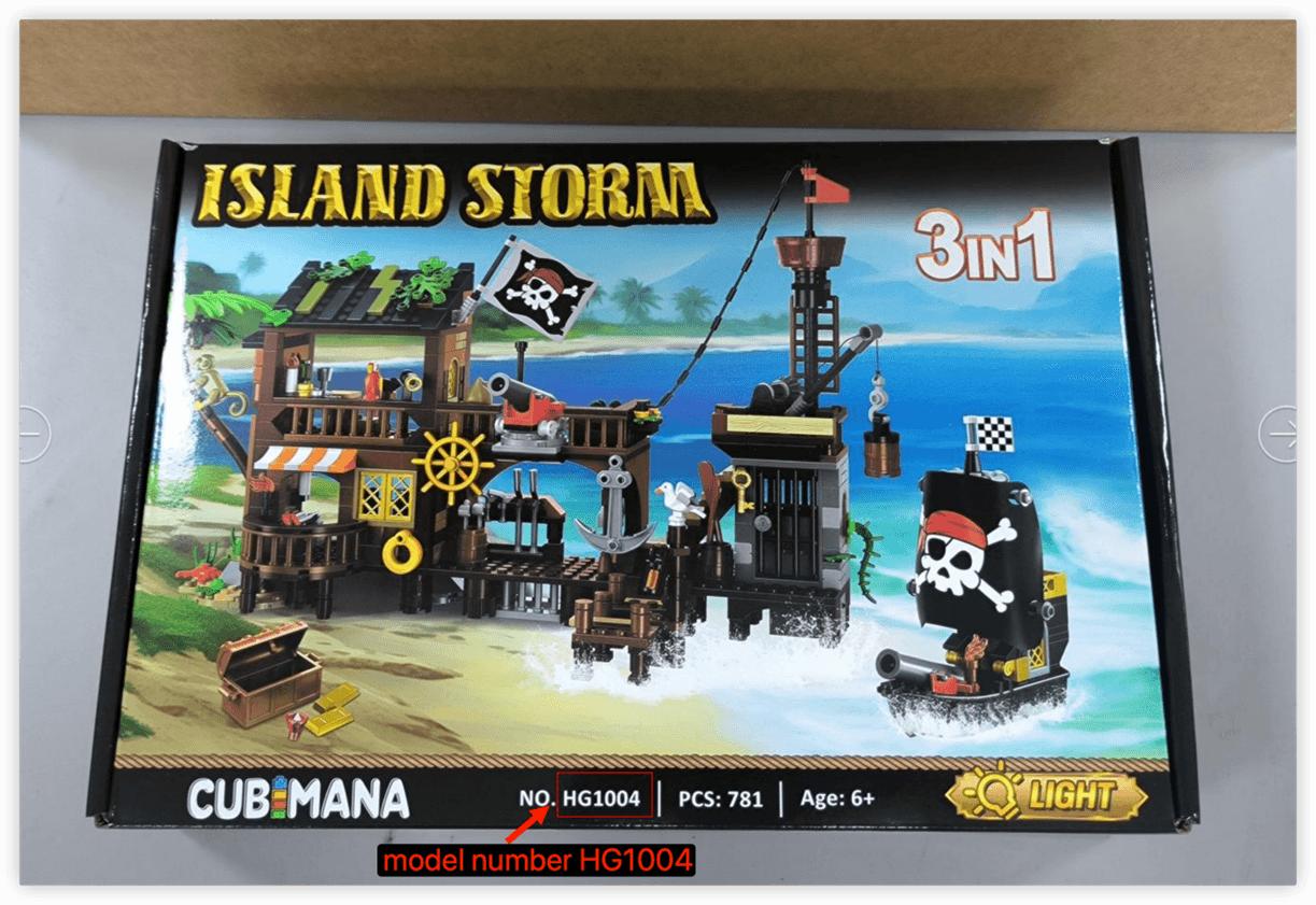 Recalled Cubimana Island Storm 3 In 1 Building Sets with LED Lights