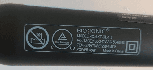 Recalled Bio Ionic One-Inch-Long Barrel Curling Iron (image 3 of 3)