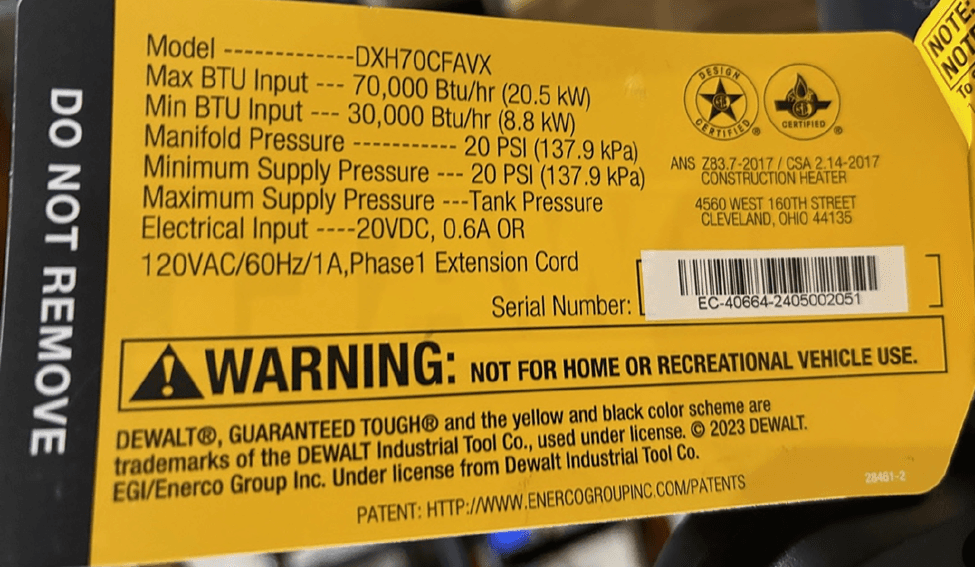 Recalled DEWALT 70 (image 4 of 6)