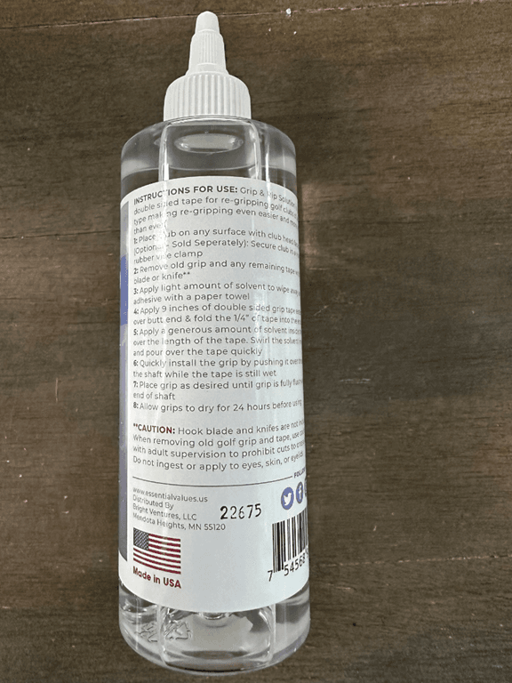 Recalled Essential Values Golf Grip Solvent and Golf Grip Kits (image 3 of 3)