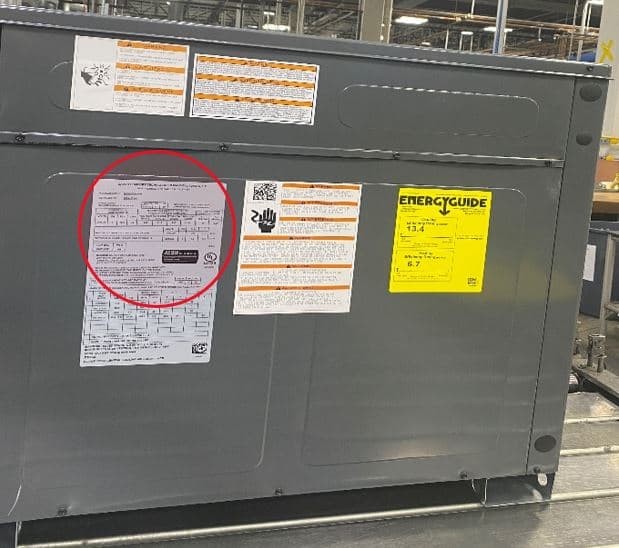 Recalled Amana (image 2 of 2)