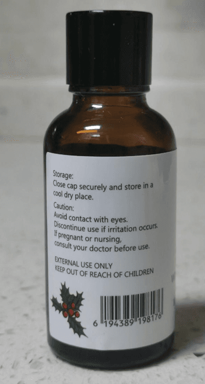 Recalled GM Gumili Wintergreen Essential Oil Bottles (image 3 of 3)
