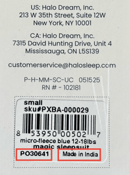 Recalled HALO Magic Sleepsuits (image 3 of 3)