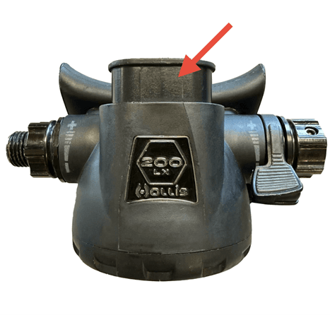 Location under the mouthpiece where serial number will be located