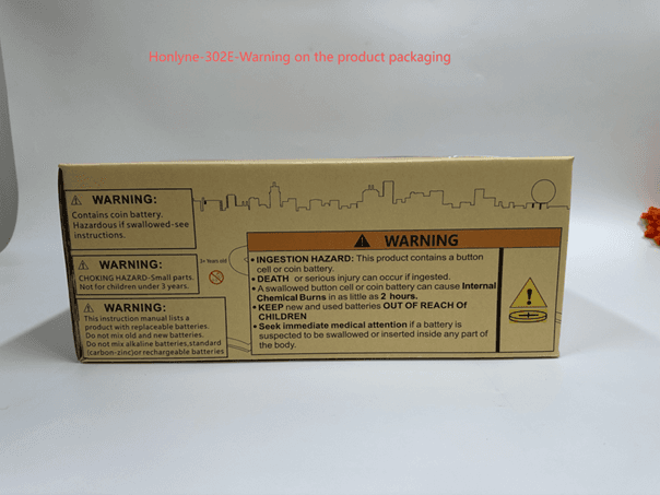 Side of product packaging