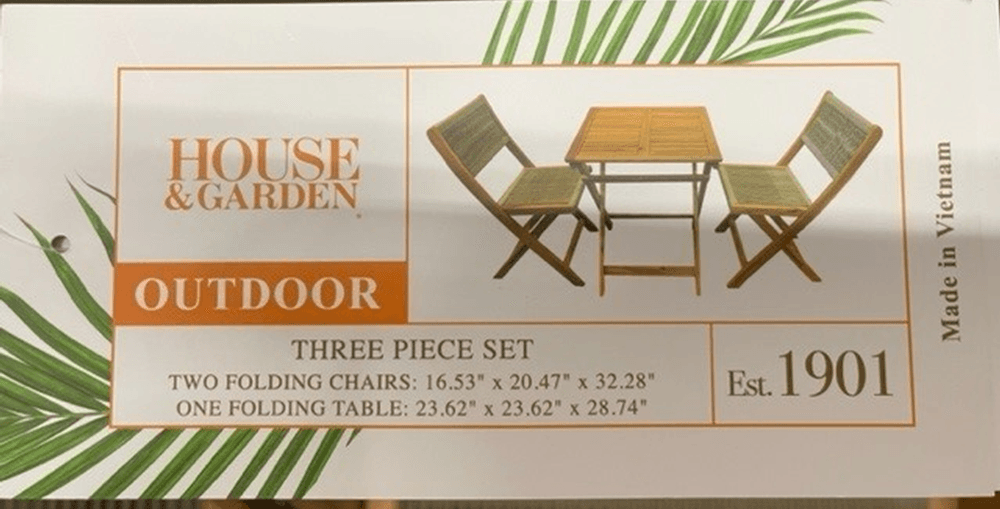 Recalled Foldable Bistro Set Chairs (image 3 of 4)