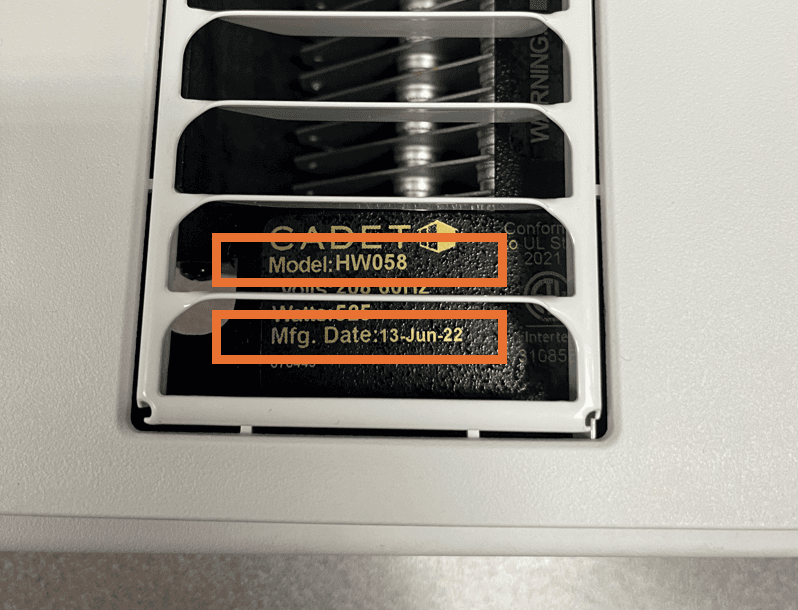 Recalled Cadet-branded Apex72 Electric Heaters (image 3 of 3)