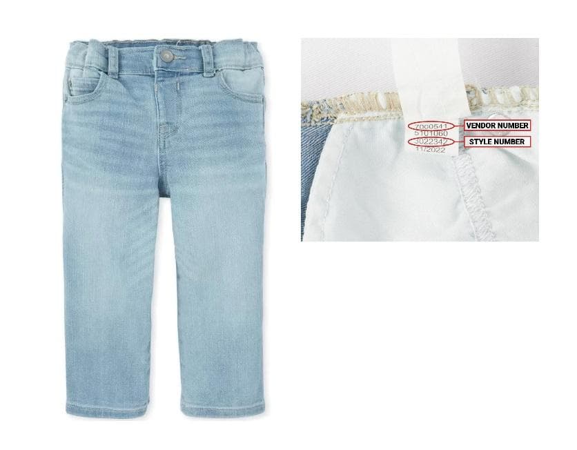 Recalled Baby and Toddler Boy Basic Stretch Straight Leg Jeans (image 2 of 2)