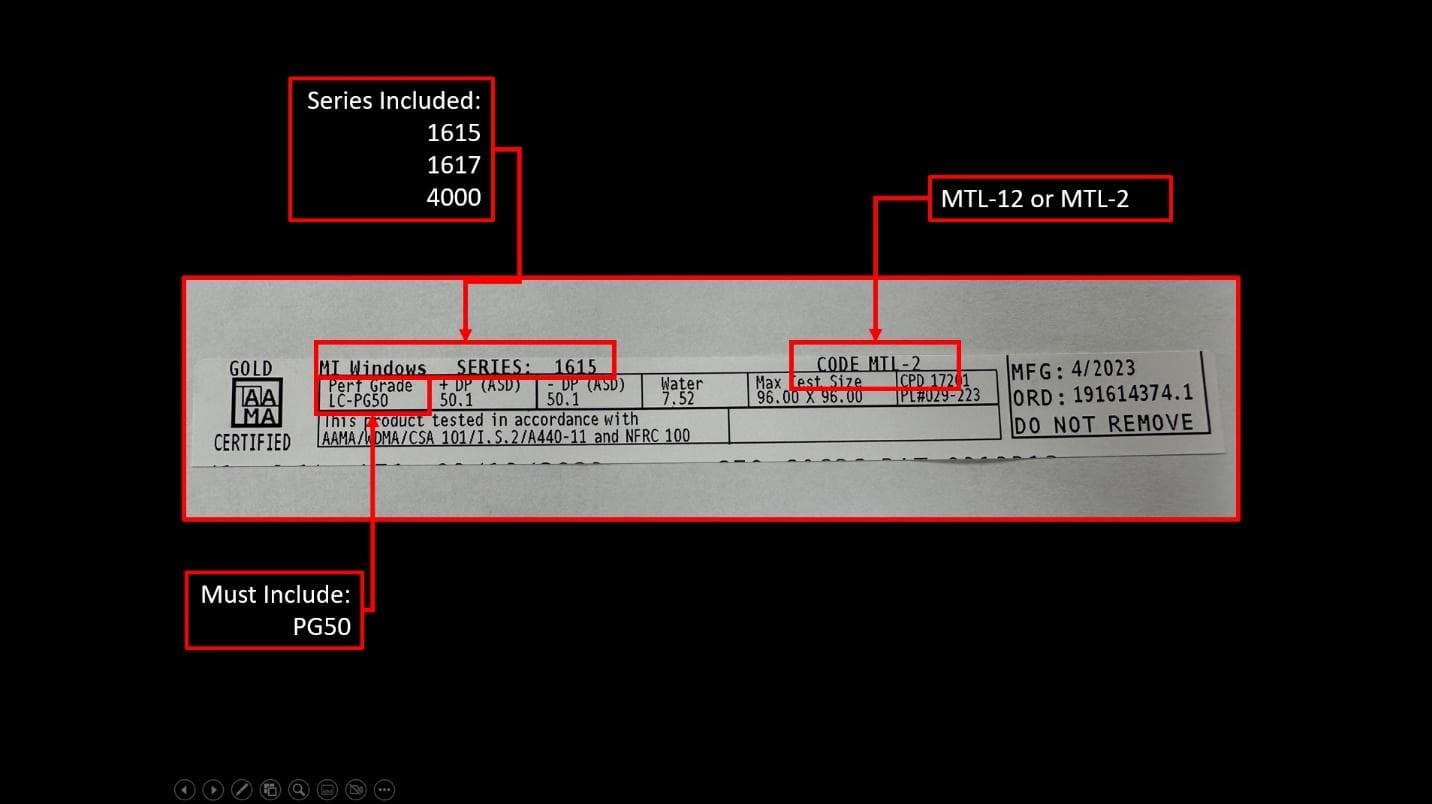 Recalled MI 1615 and 1617 Sliding Glass Doors (image 3 of 3)
