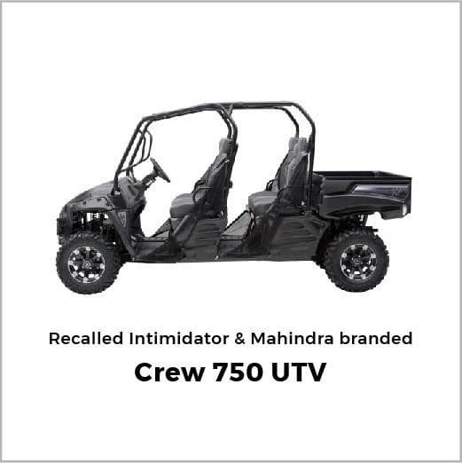 Recalled Intimidator and Mahindra branded utility vehicles (image 4 of 16)