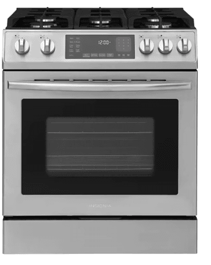 Recalled Insignia Front Control Gas Range, model number: NS-RGFCGS2