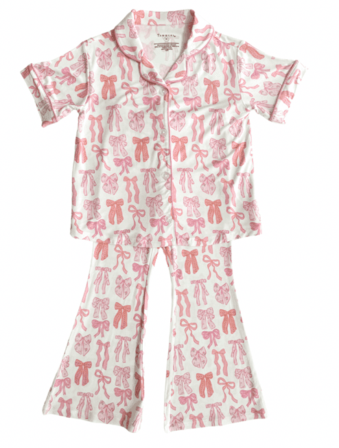 Recalled In My Jammers Button Up Flare Pajama Sets (image 2 of 10)