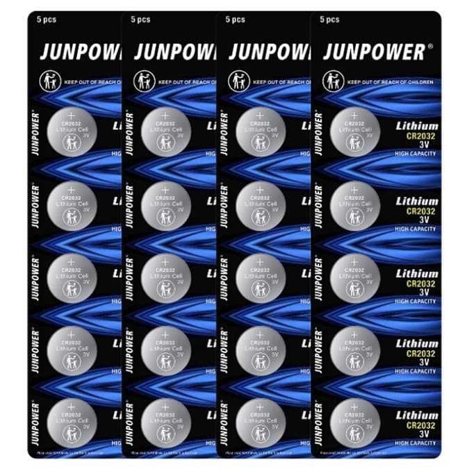 Recalled Junpower CR2032 batteries (Packaging model 2023-V3)