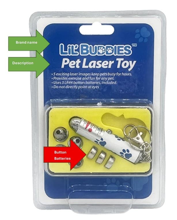 Recalled Lil' Buddies Pet Laser Toy