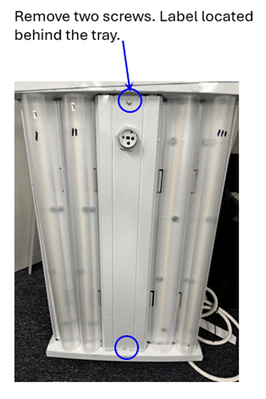 Recalled Metalux Optimized High Bay (OHB) LED Light Fixture (Catalog Number and Date Code Location)