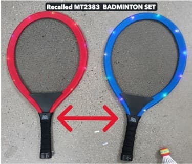 Recalled Misco Sports Badminton Toy Sets Red/Blue MT2383