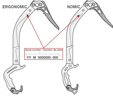 Recalled Nomic and Ergonomic Ice Climbing Axes (image 3 of 4)