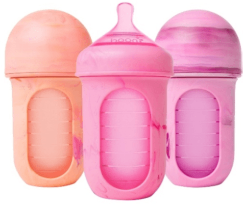 Recalled Boon NURSH 8 oz Reusable Baby Bottles in Pink Tie Dye