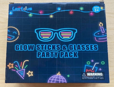 Recalled Glow Sticks and Glasses Party Pack Toys (image 3 of 4)