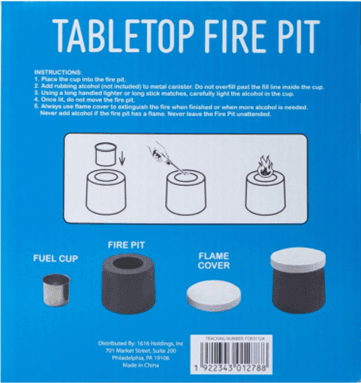 Recalled Tabletop Fire Pits (image 3 of 6)